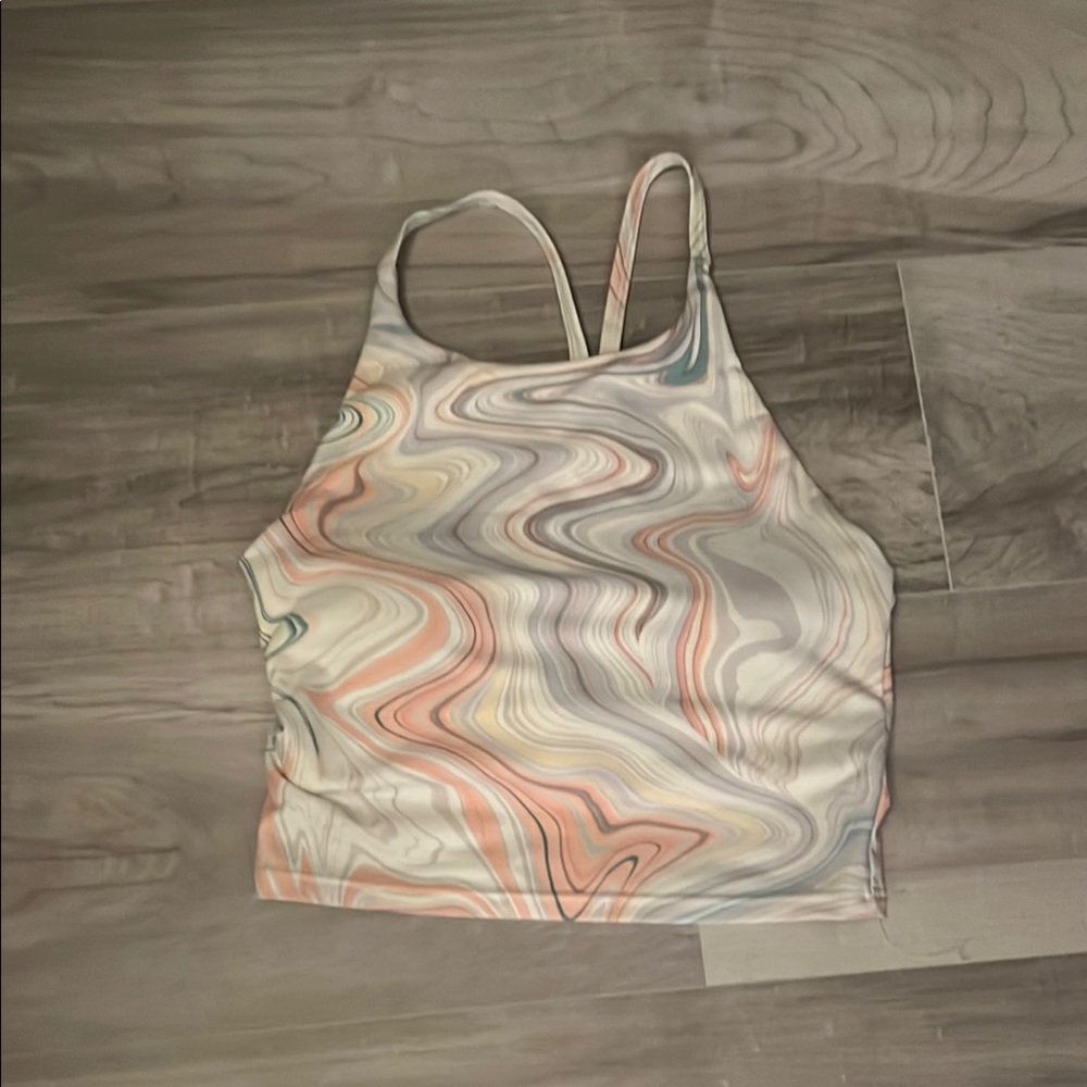 Old Navy Marble Swirl Tank Top - Cream, Pink, Gray